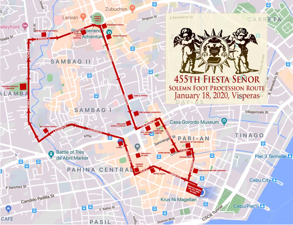 聖嬰的神奇影像莊嚴遊行路線圖